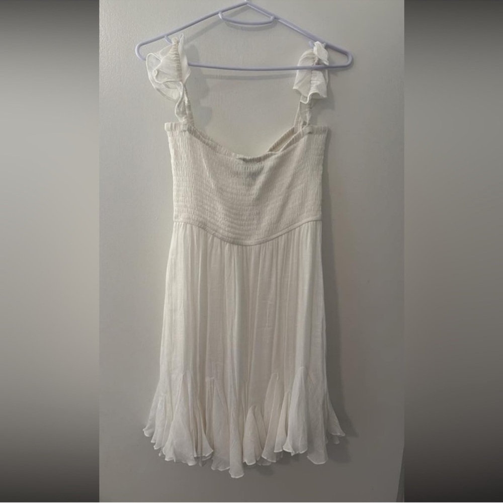 Vici White Off-Shoulder Smocked Mini Dress - Picture 3 of 4